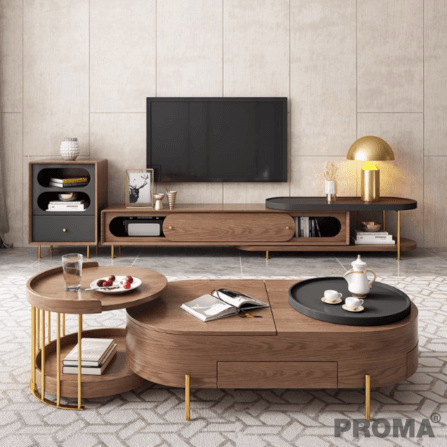 [Pre-order] ชั้นวางทีวี Proma-CTB-41-02 สีน้ำตาล_7